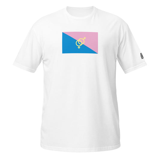 Pink & Blue Straight Pride Shirt - White